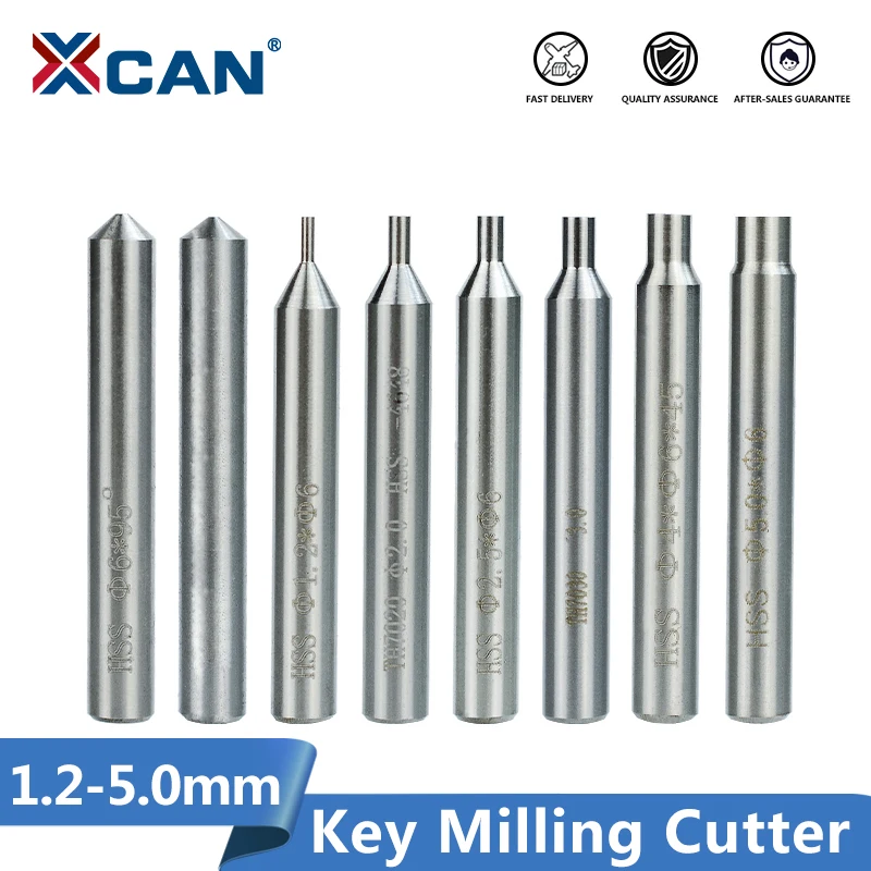 XCAN Vertikale Schlüssel Maschine Guide Pins HSS Bohrer 1,2-5,0 Für Schlosser Werkzeuge Schlüssel Schneider Schlüssel Fräsen Cutter
