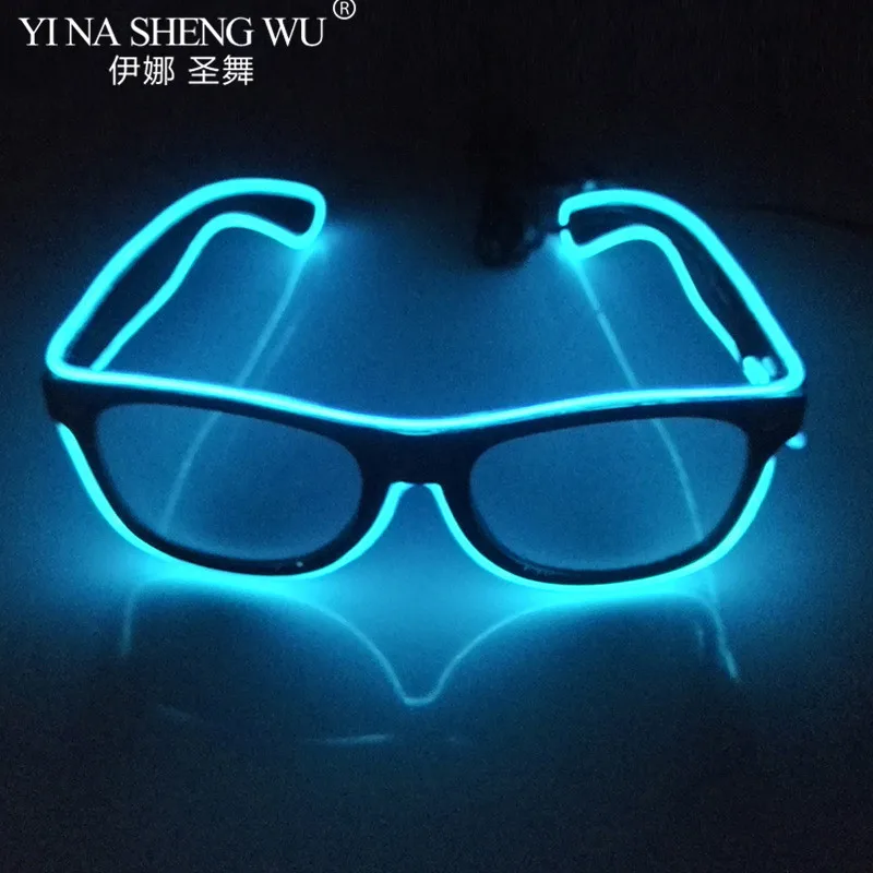 New Flashing Glasses EL Wire LED Glasses Glowing Halloween Party Supplies Lighting Novelty Gift Bright Festival Glow Sunglasses