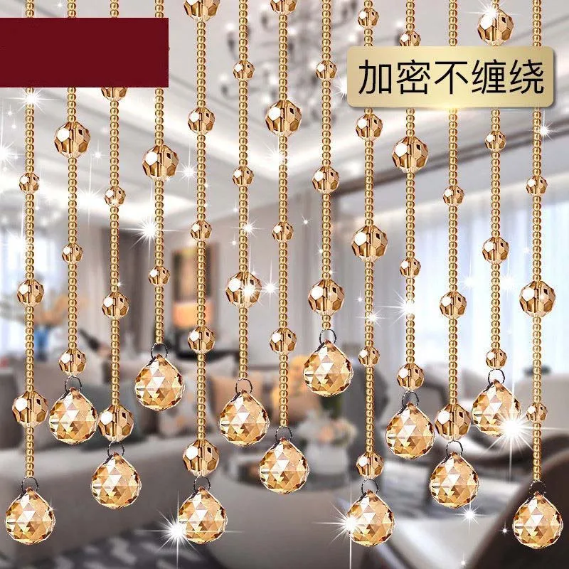 Fashion Crystal Glass Bead Flash Line Shiny String Curtain Indoor for Home Room Luxury Wedding Backdrop Decoration Supply