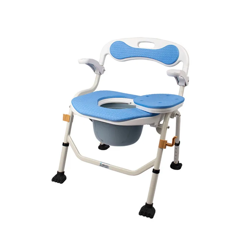 

Bath Chair Aluminum Alloy Stroke Hemiplegia Pregnant Woman Big Foot Pad Widen Height Adjustable Removable Home Backrest Stool