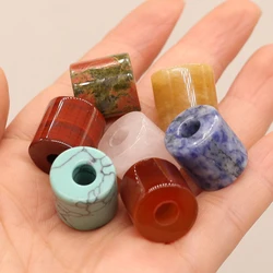 Natural Stone Gem Cylindrical Large Hole Bead Handmade Crafts DIY Necklace Bracelet Earring Jewelry Accessories Gift Making 16mm