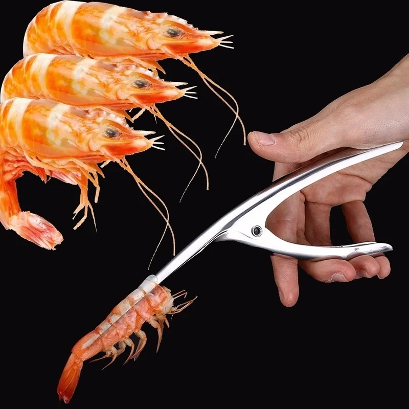 

Stainless Steel Prawn Peeler Shrimp Deveiner Peel Device Creative Kitchen Tools Gadgets Cooking Seafood Tools