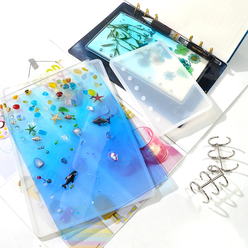 DM079 A5 A6 A7 B5 Notebook Cover Silicone Mold For DIY Crystal Epoxy Resin Craft Creative Gift Resina Casting Moulds Handmade