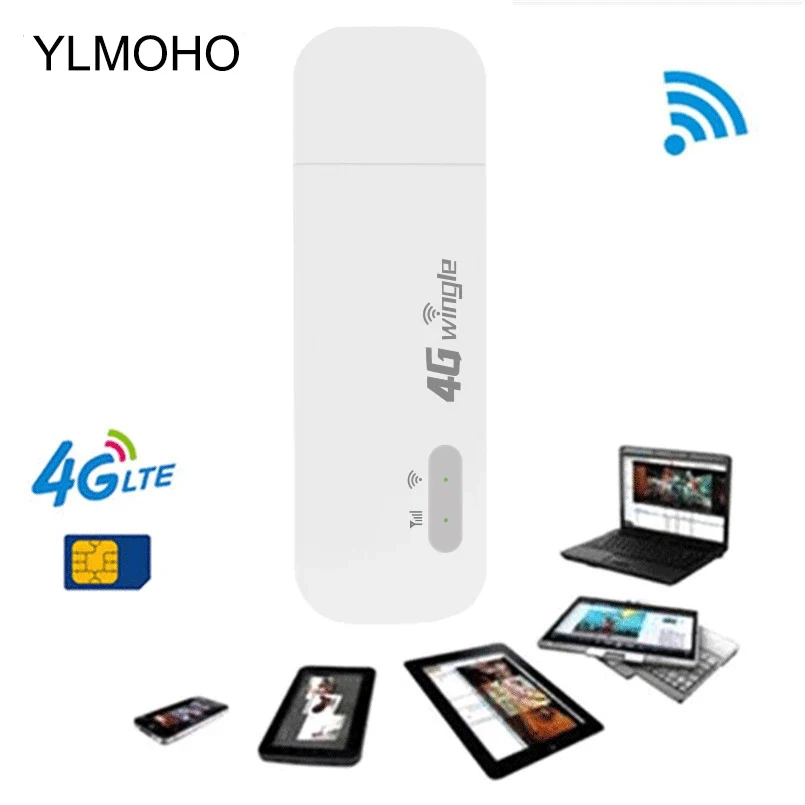 

YLMOHO 3G 4G LTE WCDMA WiFi Modem USB Dongle Unlocked Cat4 150Mbps Wingle Router Car Home/Mobile Hotspot With Sim Card Slot