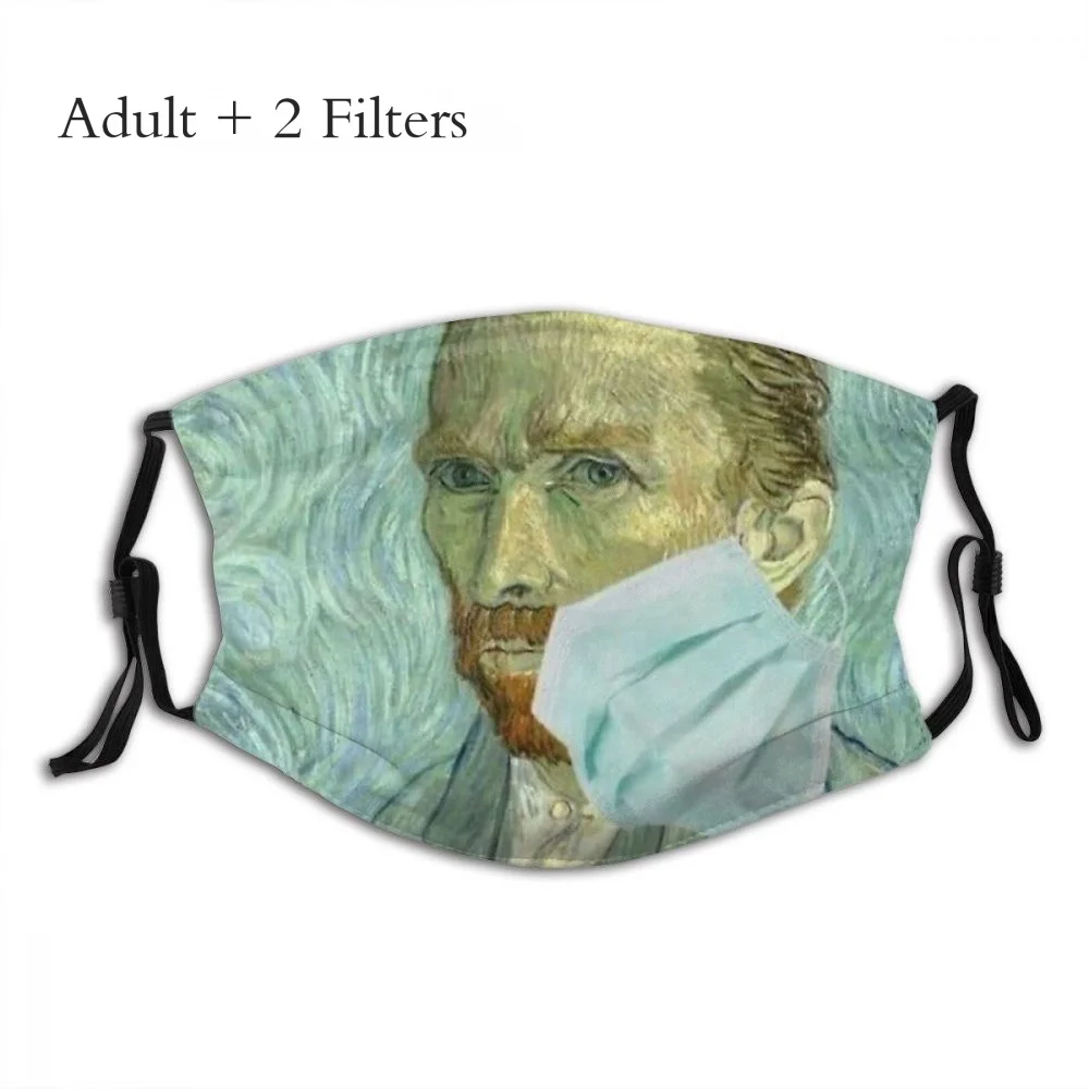 

Vincent Van Gogh Post-Impressionist Painter Protection Masks Designer Meme Reutilizable Masque With Filters