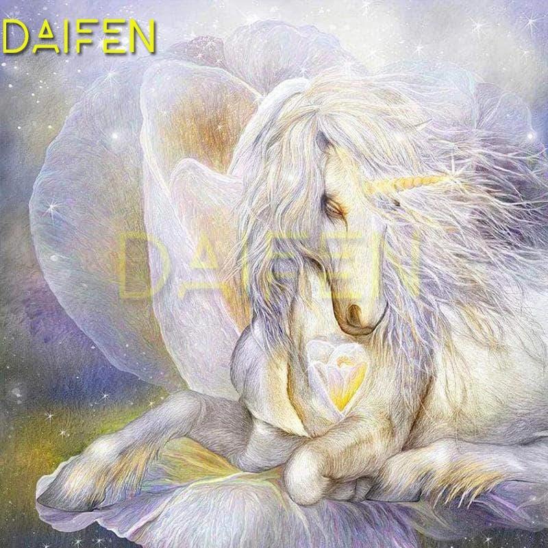 Full Round Diamond painting Horse flower Full Square Diamond mosaic Cartoon unicorn 5D DIY Diamond embroidery Cross stitch rose