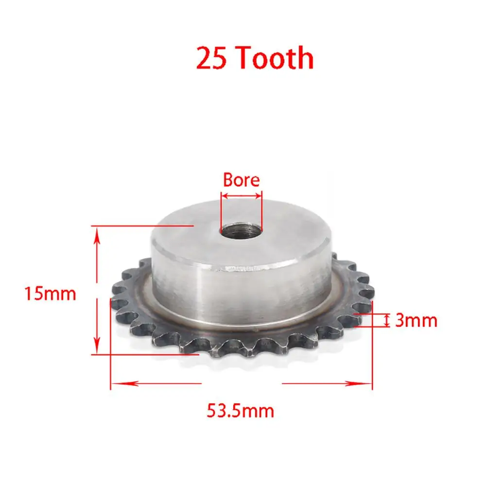 1Pcs 25-47 Tooth 04C Chain Drive Sprocket 45# Steel Chain Gear Pitch 6.35mm Industrial Sprocket Wheel