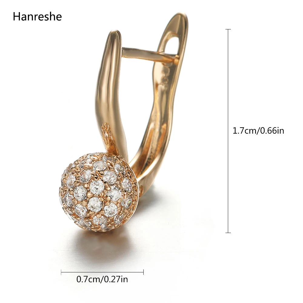 Hanreshe Stud Earrings Gothic Jewelry Party Beautiful Natural Zircon  Earrings Christmas Crystal Small Earring Women Gift