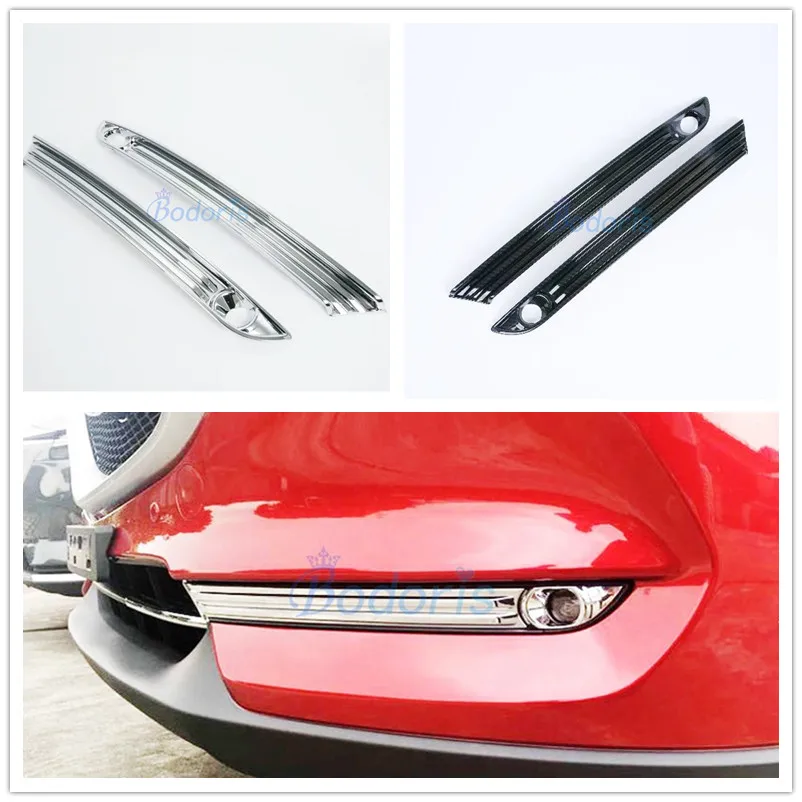 

For Mazda CX-5 CX5 2nd Gen 2017-2020 Front Fog Lamp Cover Side Grille Trim Light Frame Panel Chrome Car-styling Accessories