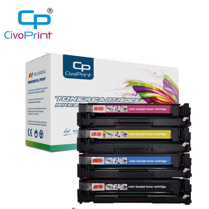 Civoprint 207A 207X Toner Cartridge Compatible for HP W2210X Color M255dw M255nw MFP M282nw M283fdn 3.1k-2.4k pages (with chip)