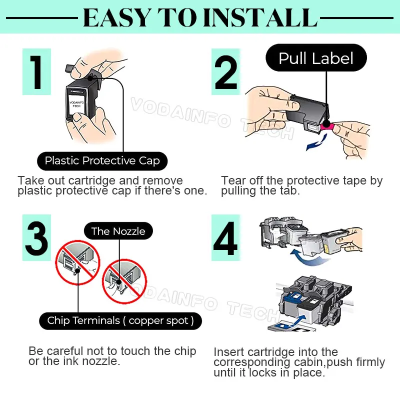 Substituição de tinta para impressora HP, Deskjet 1110, 1112, 2130, Officejet 3630, 4250, 302XL, 302XL