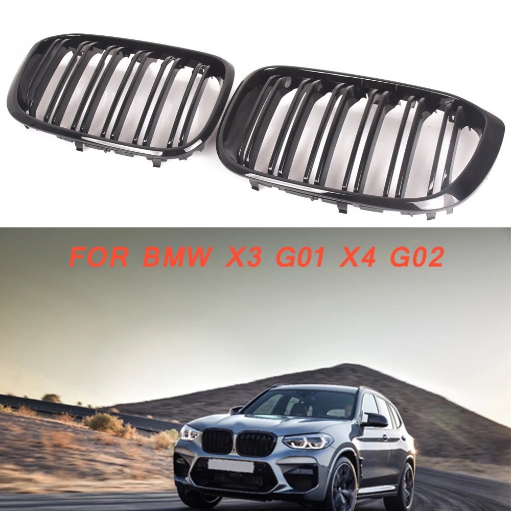 

Глянцевая черная передняя решетка для радиатора, решетка для BMW X3 G01 X4 G02, для BMW X3 25i 28i