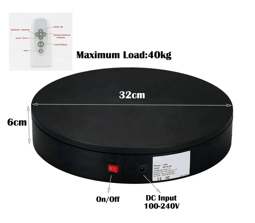 HQ R01 Remote Control Listrik Berputar Turntable Display Stand Lazy Susan Dasar Otomatis Rotary Stand Bergulir Platform