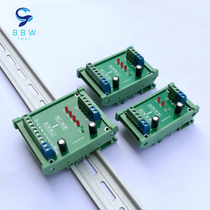 High-speed Optocoupler Isolated Signal Converter Board Frequency 2MHZ Digital Signal Level Conversion PLC Input NPN Output