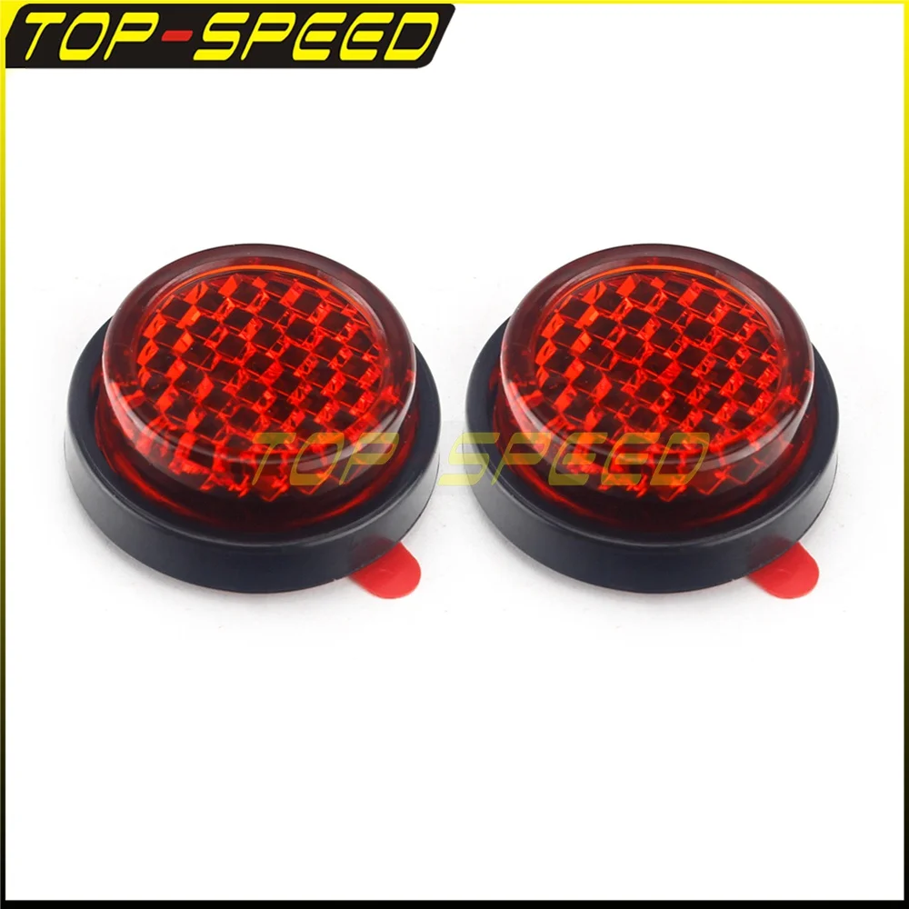 2x 4x لوحة ترخيص عاكسات ملصق العالمي للدراجات النارية البلاستيك رقم لوحة عاكسات عاكس السلامة الحمراء الصغيرة لهوندا