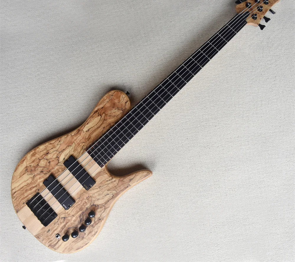 5 Strings ASH Body Electric Bass Guitar With Active Pickups,Black Hardware,Provide Customized Services