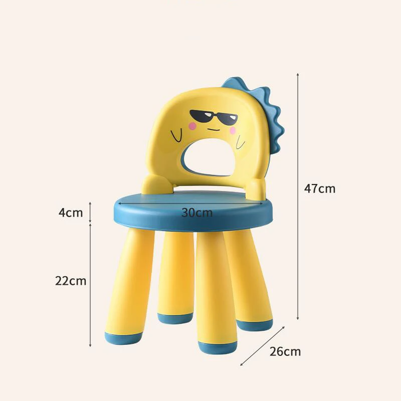 Baby Home Chair Children Stool Plastic Thickened Footboard Indoor Toy Sofa Seat Dinosaur Kindergarten Non-slip Kid Furniture