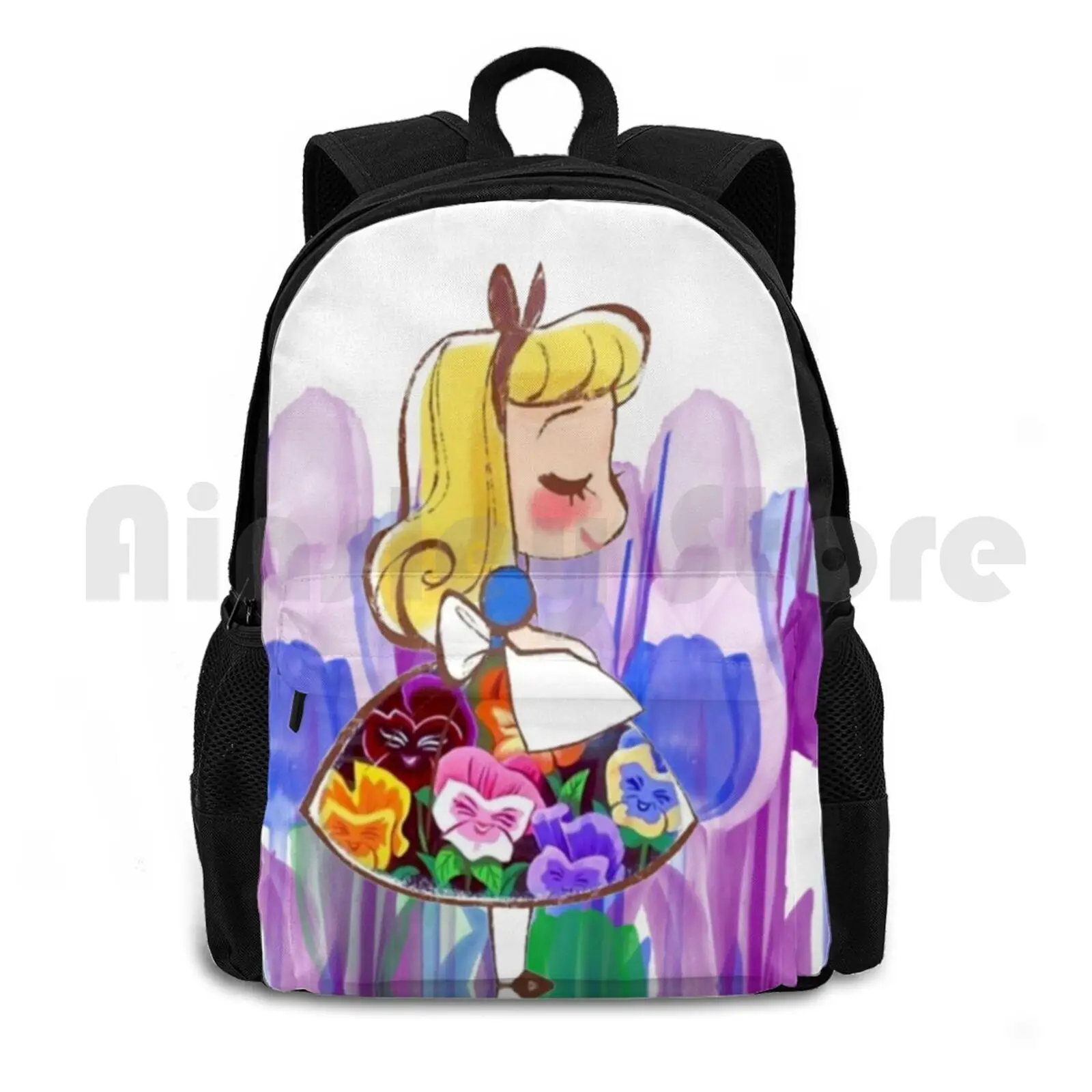 Alice ( Customizable ) Outdoor Hiking Backpack Riding Climbing Sports Bag Alice In Fantasy Movies Books Fandom Geeky Nerdy Kids