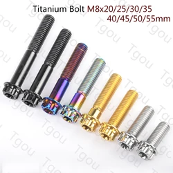 Tgou Titanium Bolt M8x20 25 30 35 40 45 50 55mm Small Flange Torx Head for Motorcycle Decoration Modification