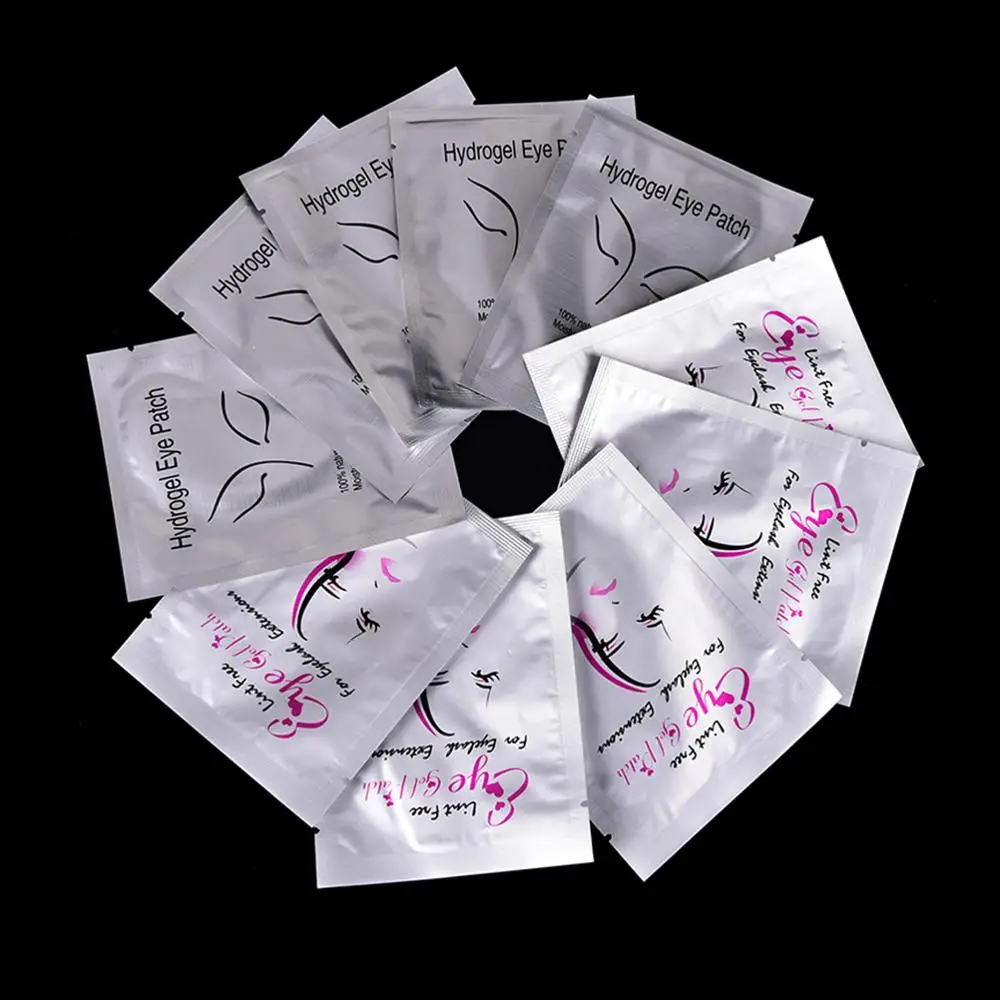 Patchs en papier pour extension de cils, 50 paires/paquet, tampons sous les yeux, autocollants, enveloppes, outils de maquillage, T0014