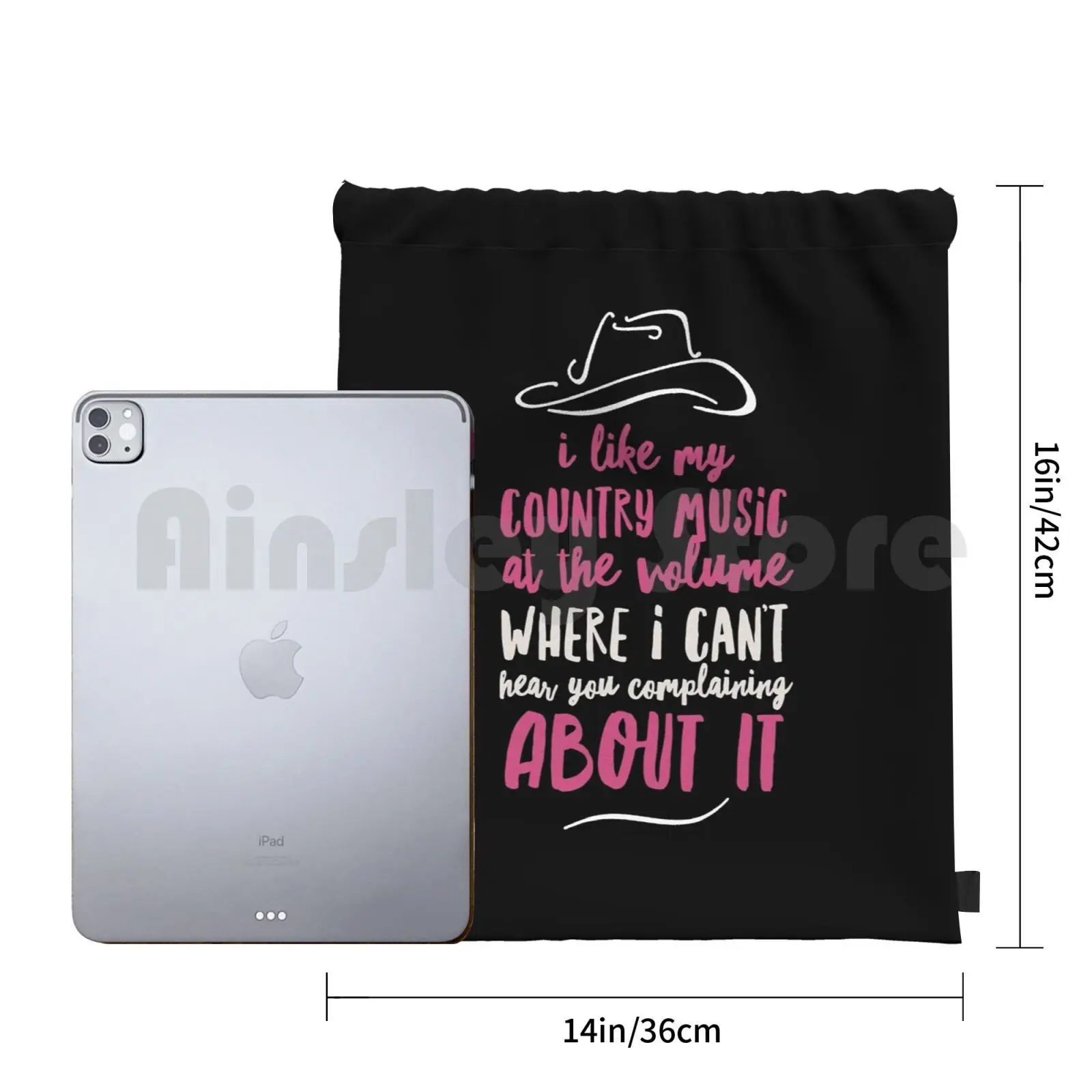 Divertente camicia di musica country per donne o uomini-Amanti della musica di campo Idea regalo-Presente di musica di campo Zaino da escursionismo all'aperto