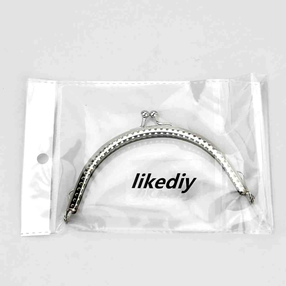 1 Piece Glossy Silver Basic Arch Metal Purse Frame Kiss Clasp Lock DIY Bag Accessories 8.5/10.5/12.5/15.5/18.5 CM