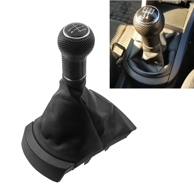 5/6 Speed Car Gear Shift Knob Lever Stick Gaiter Boot Cover Collar For SEAT Ibiza 2002 2003 2004 2005 2006 2007 2008 Dust Cover