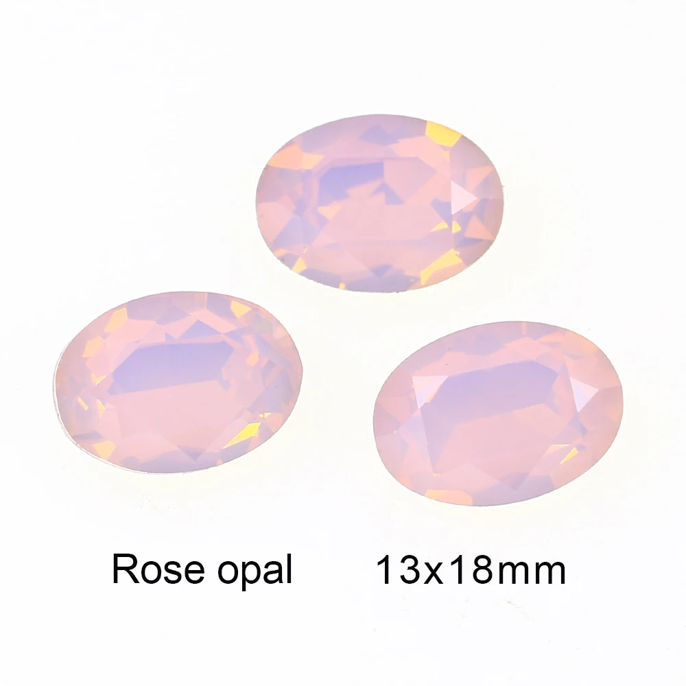 Glitter Colorful Oval K9 Glass Rhinestones Strass Crystal Pointback Nails Art Glue On Garment For Needlework Clothes 3002