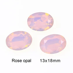 K9 Crystal Rhinestones AB Gem Pointback Fancy Stone Oval Decoraciones For Clothes Nail Art  Needlework Cristais 3002