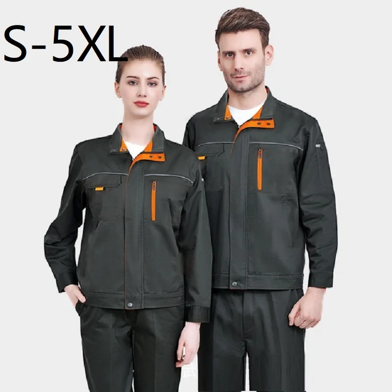 Work Clothing For Men Women Uniform Long Sleeve Coveralls Workshop Worker Repairman Machine Auto Repair Welding Suits S-xxxxxl