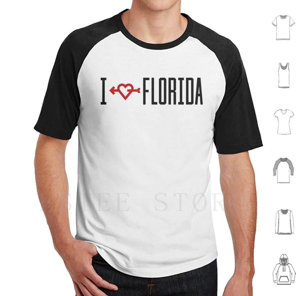 

Футболка I Love Florida, хлопковая мужская футболка с принтом «сделай сам», «I Heart Florida I Love Florida, чугунный шрифт, белый, черный, красный, оранжевый