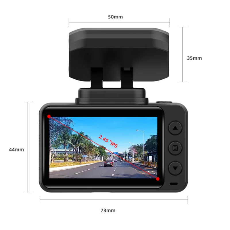 HD Car Dash Cam Car Video.45 Inch IPS 4k WIFI touch screen car driving recorder