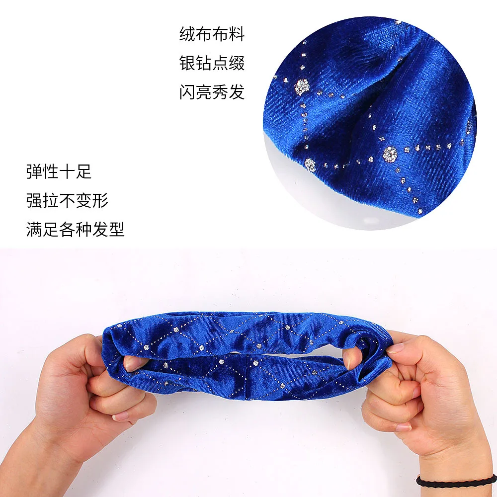 Velvet Nail Pearl Scrunchie Women Elastic Hair Rubber Bands Accessories Gum For Women Girls Ties Hair Ring Rope Ponytail Holder