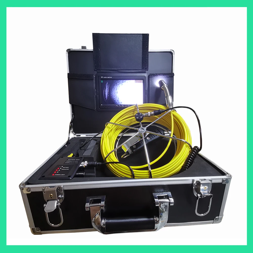 23mm Sewer Pipe Inspection Camera Industrial Video Borescope Drain Pipeline Detection Endoscope Camera 7inch Monitor