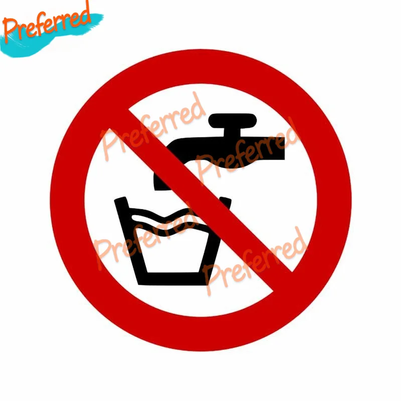 Personalized Non Potable Water Warning Sign Decal Motocross Racing Laptop Helmet Trunk Wall Vinyl Car Sticker Die Cutting