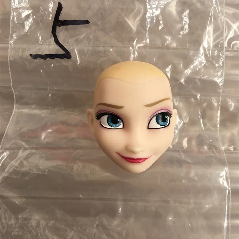 Lovely Princess Bald Head DIY Planting Long Soft Hair Doll Head Belle Snow white Baby Girl Favorite Princess Doll Part