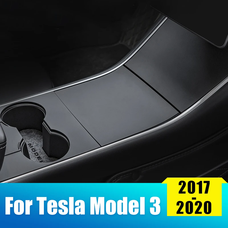 

Car Central Control Panel Trim Cover For Tesla Model 3 2017- 2020 Model3 Model Three Center Console Stickers ABS Accessories