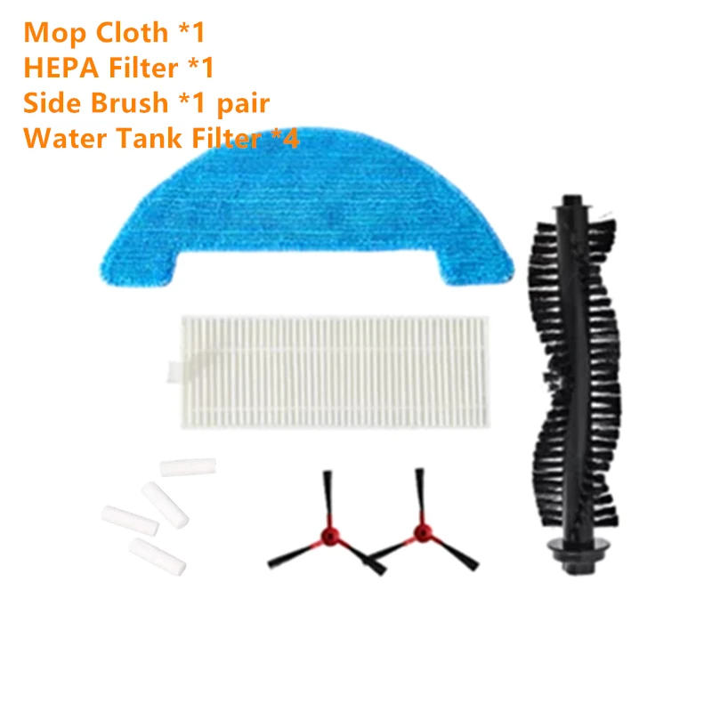 Original Main Roller Brush Side Brush HEPA Filter Mop Cloth Rags Water Tank Filter for 360 SmartAI C50 G50 Robot Vacuum Cleaner