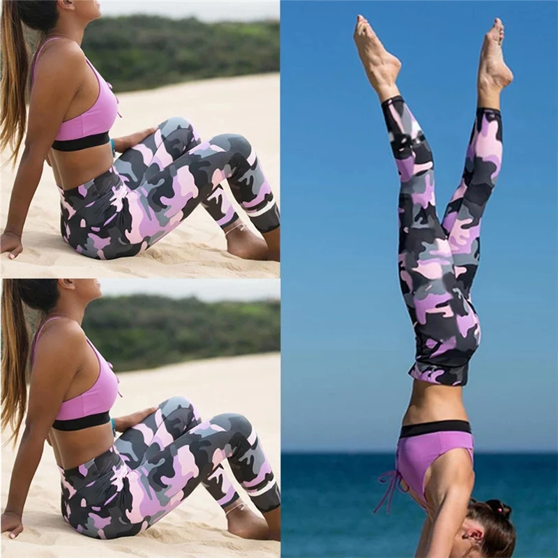 

2024 Running Fitness Gym leggings sport women fitness Tight Trouser Pencil Leggins Printed Sexy Yoga Pants Women Push Up