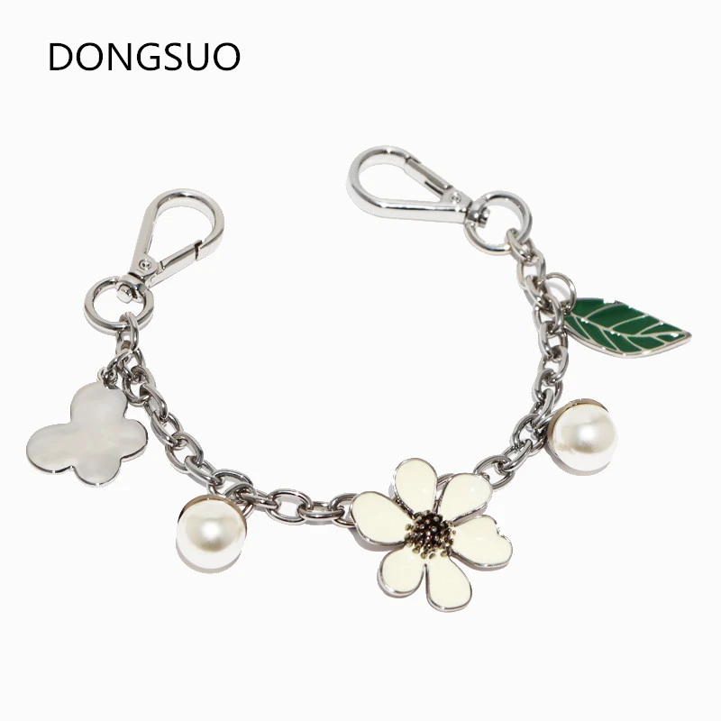 Designer chain strap with flower gold silver metal chain ornament for handbag bag charms Accessories Hardware high quality