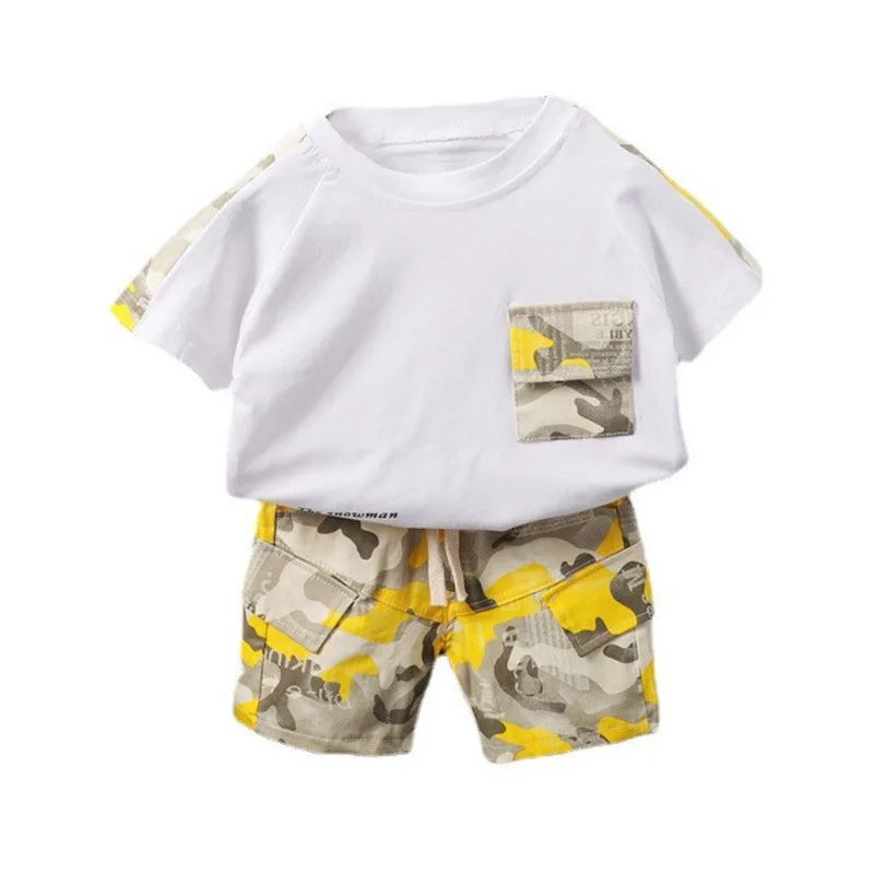 

New Summer Baby Girl Clothes Children Sport T-Shirt Shorts 2Pcs/Set Toddler Casual Costume Outfits Boys Clothing Kids Tracksuits