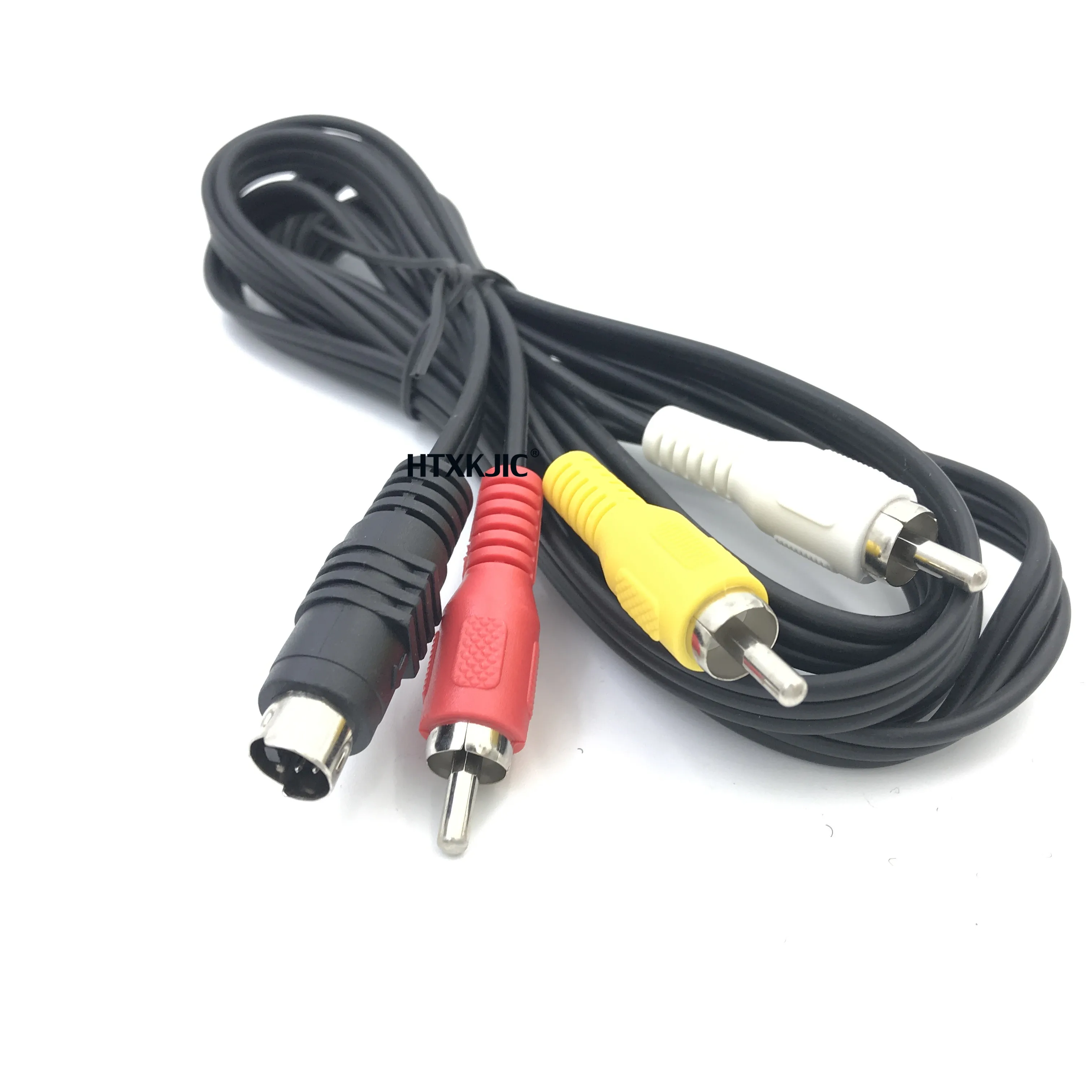 4 Pin mini din S-wtyczka wideo do 3 RCA kabel z wtyczką S-wideo 4-Pin męski na 3-RCA mężczyzna RGB sygnał wizyjny kabel 1.5m