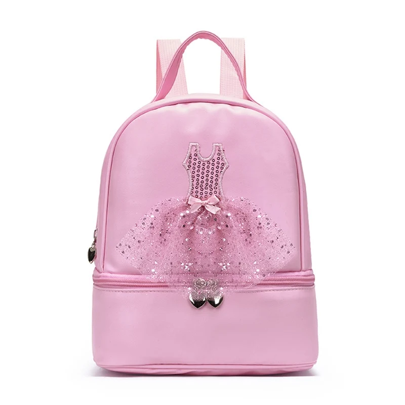 Mochila De chica de Ballet bonita para niñas, bolso escolar de princesa, mochila bordada para baile