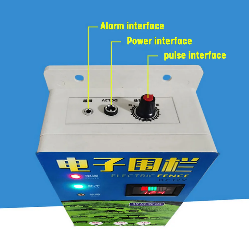 Electric Fence for Animals Fence Energizer Charger High Voltage Pulse Controller Poultry Farm Electric Fence Insulators Tools