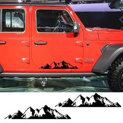 2PCS Car Stickers For Jeep Renegade Liberty Patriot Wrangler JK JL TJ YJ Trail Hawk Rubicon Vinyl Mountain Decals Accessories