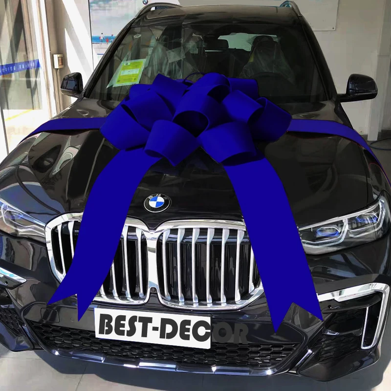 Large Red Bow for Car Decoration, New Car Delivery Ceremony Decorative Bow, Auto Vehicle Exhibition Ornament