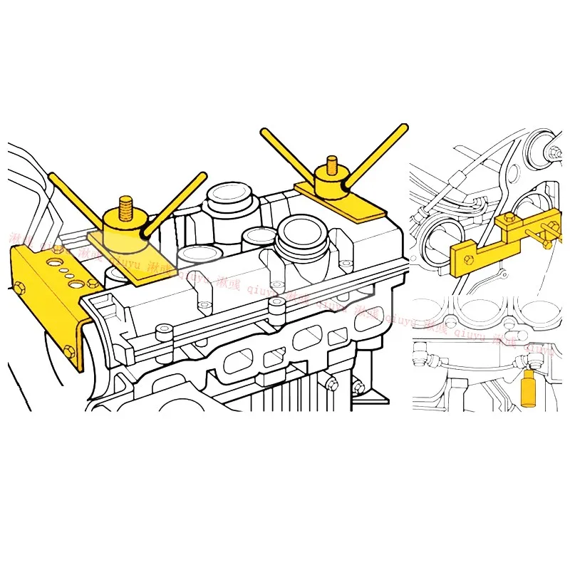Camshaft Crankshaft Engine Alignment Timing Lock Fixture Tool Set Kit For Volvo
