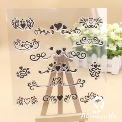 CLEAR STAMPS Heart Vintage DIY Scrapbooking Handmade Card Album Paper Craft Rubber Roller Transparent Silicon Stamp AlinaCraft