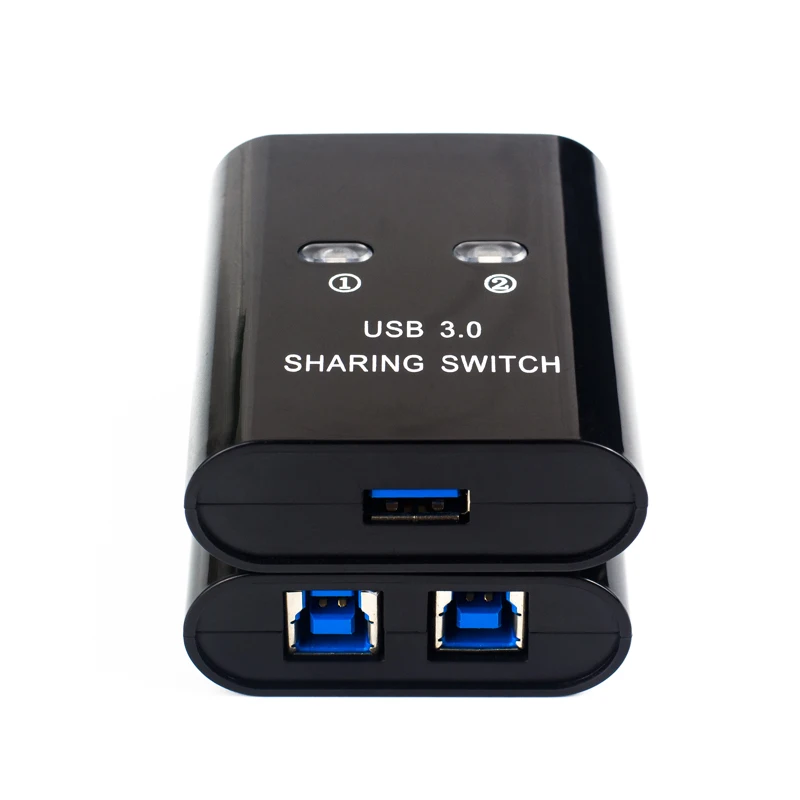 USB3.0 Switch Printer Splitter 2 em 1 Out Switcher Dois computadores compartilham um dispositivo usb3.0 com cabo