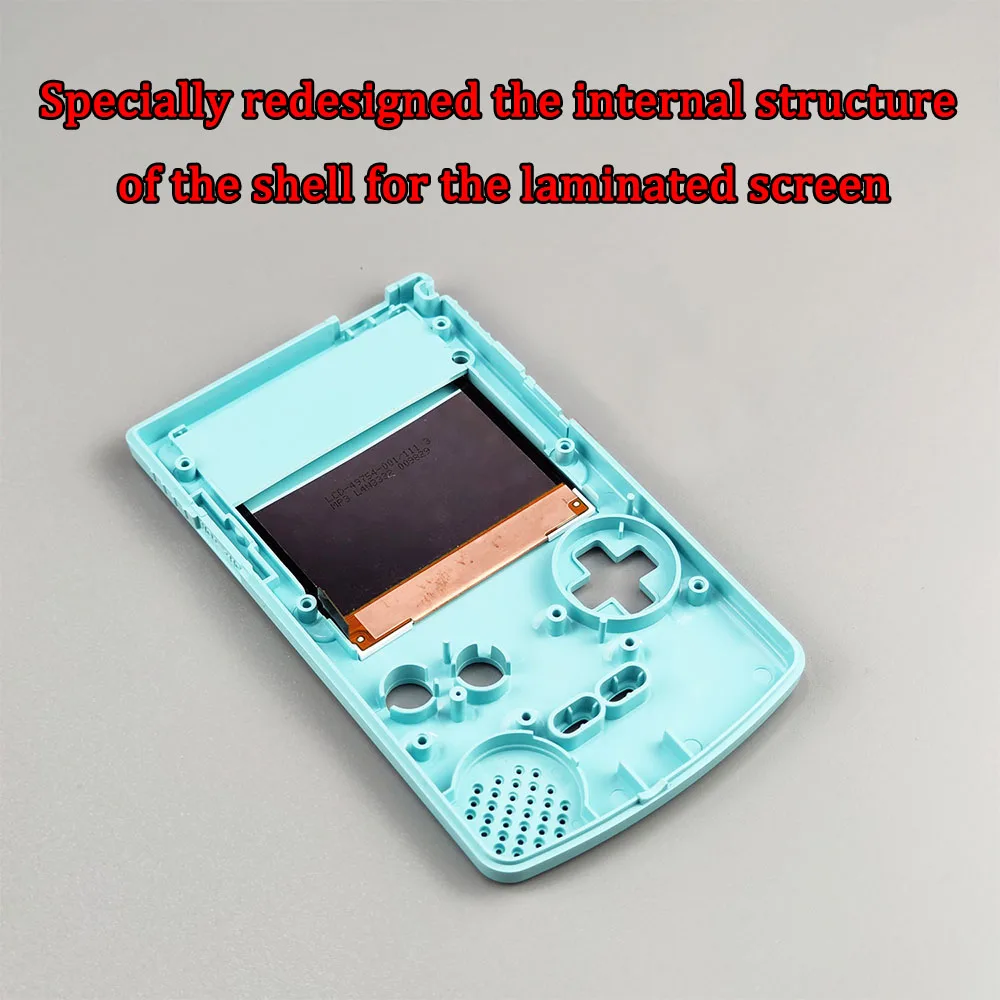 New IPS Housing shell for GBC IPS V3 LCD Laminated Screen Kits with Rubber Conductive Pads , customized shell for GameBoy Color